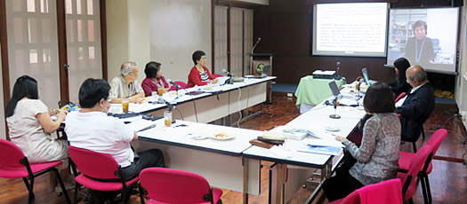 Dr. Jonna P. Estudillo, Professor at National Graduate Institute for Policy Studies in Japan, joined the meeting via video conference.