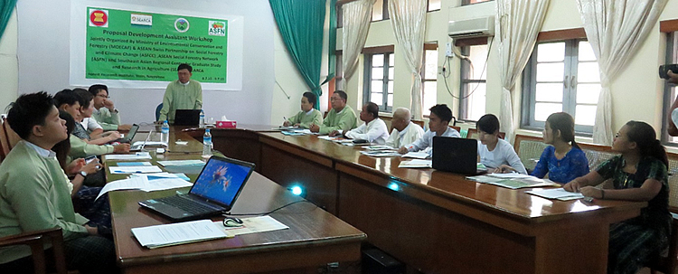 Dr. Thaung Naing Oo, Director of Forest Research Institute graces the PDA Workshop.