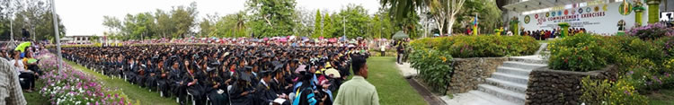 Dr. Gil C. Saguiguit, Jr., SEARCA Director (inset), was invited as Guest of Honor and Commencement Speaker during the 38th Commencement Exercises of Mariano Marcos State University in Batac, Ilocos Norte.