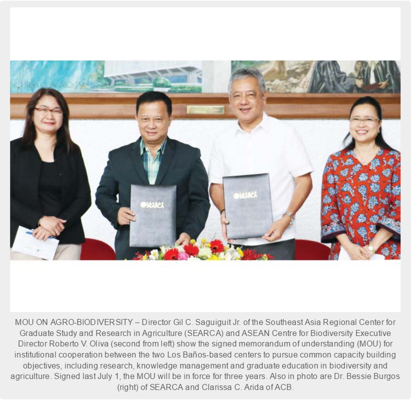 mb mou on agro biodiversity