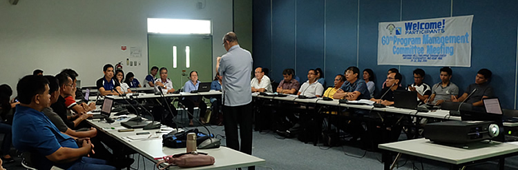 Dr. Serafin Talisayon, Knowledge Management Policy and Planning Specialist cum Team Leader, discussed the project updates during the 60th Project Management Committee (PMC) Meeting at the Philippine Carabao Center (PCC) Headquarters in Muñoz, Nueva Ecija.