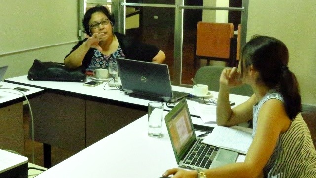 Dr. Sombilla as she discusses additional IPI indicators with Asst. Prof. Quilloy