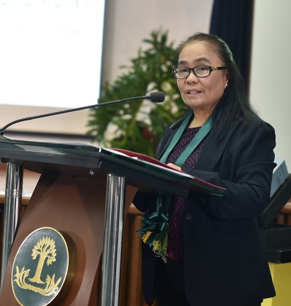 Ms. Digna L. Sandoval, DA-BAR Assistant Director, delivered the Opening Message of Dr. Nicomedes P. Eleazar, DA-BAR Executive Director.