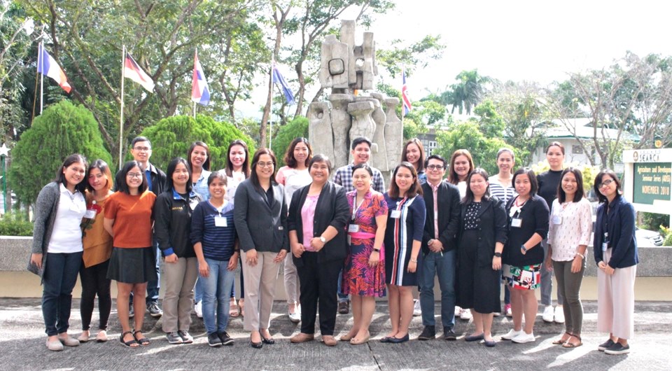 SEARCA and DA-BAR key personnel together with the project team during the Orientation and 1st Face-to-Face Session for the second batch of participants under the Information and Knowledge Management (IKM) Mentorship Program: Communicating Agriculture and Fisheries Research for Inclusive and Sustainable Development (CAFRISD) held on 19-21 November 2018 at SEARCA