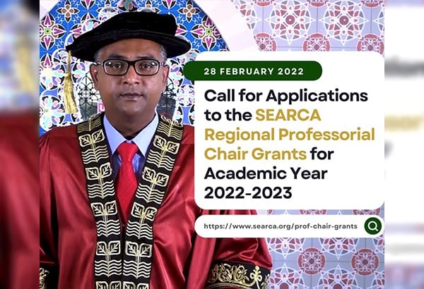 SEARCA announces the Call for the Regional Professorial Chair Grant for Academic Year 2022-2023