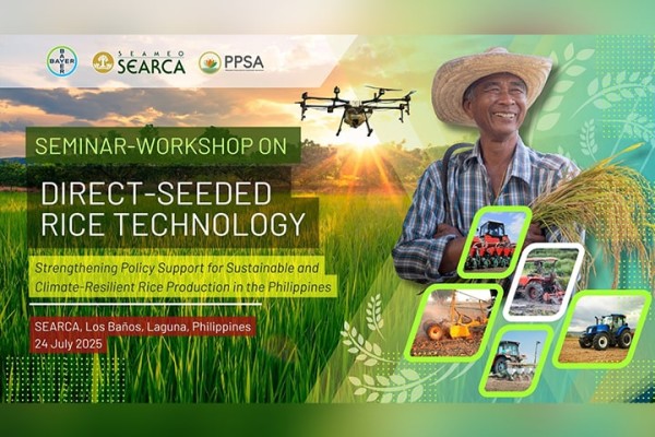 SEARCA, Bayer, PPSA to spotlight climate-resilient policy, innovation in direct-seeded rice seminar-workshop
