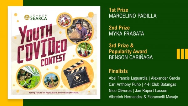 SEARCA announces youth COVIDeo contest winners