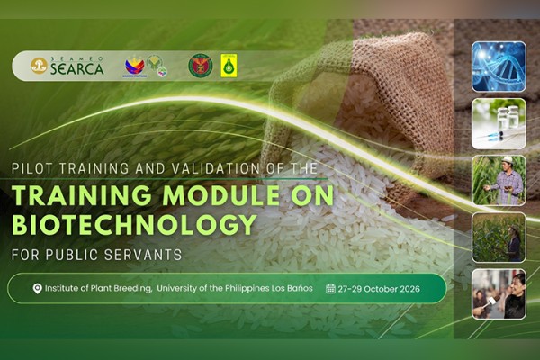 SEARCA, DA-BPO, and UPLB IPB to pilot agricultural biotechnology training for LGUs