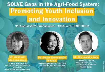 Avenues for the youth to contribute in the agri-food system take center stage in SEARCA webinar