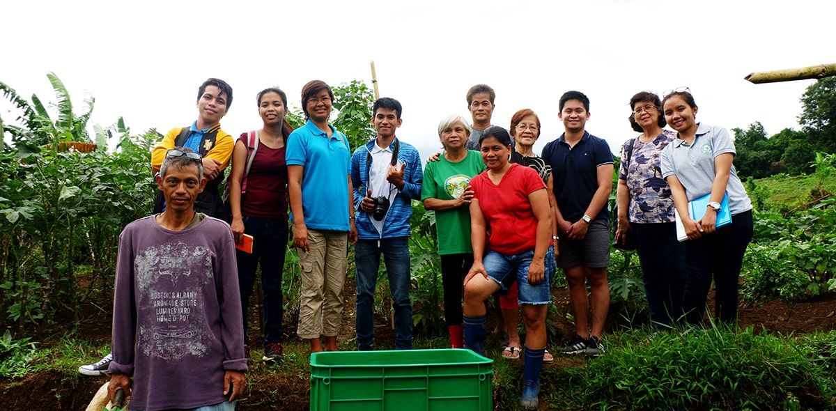 Prof. Dr. Paller with the FRESH FARMS team on field work in Majayjay, Laguna